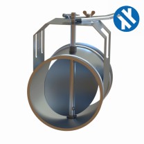 Drosselklappe mit Dichtung NW400 manuell - Edelstahl