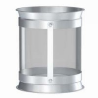 Plexiglasrohr mit Edelstahlstutzen
