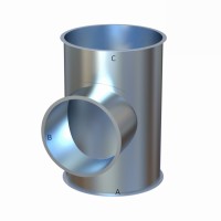 Abzweig GABP90 NW120-080-120 verzinkt